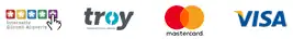 Troy, Mastercard, Visa
